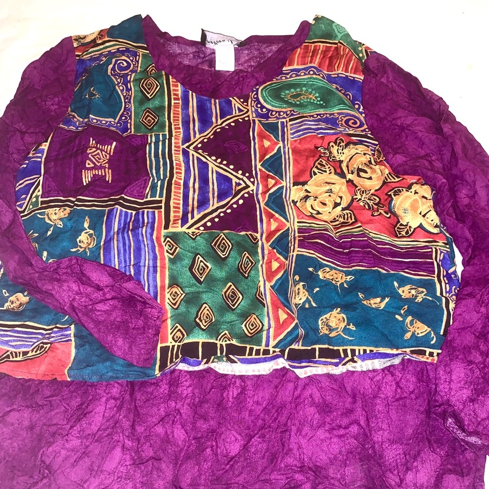 African printed two layered top
